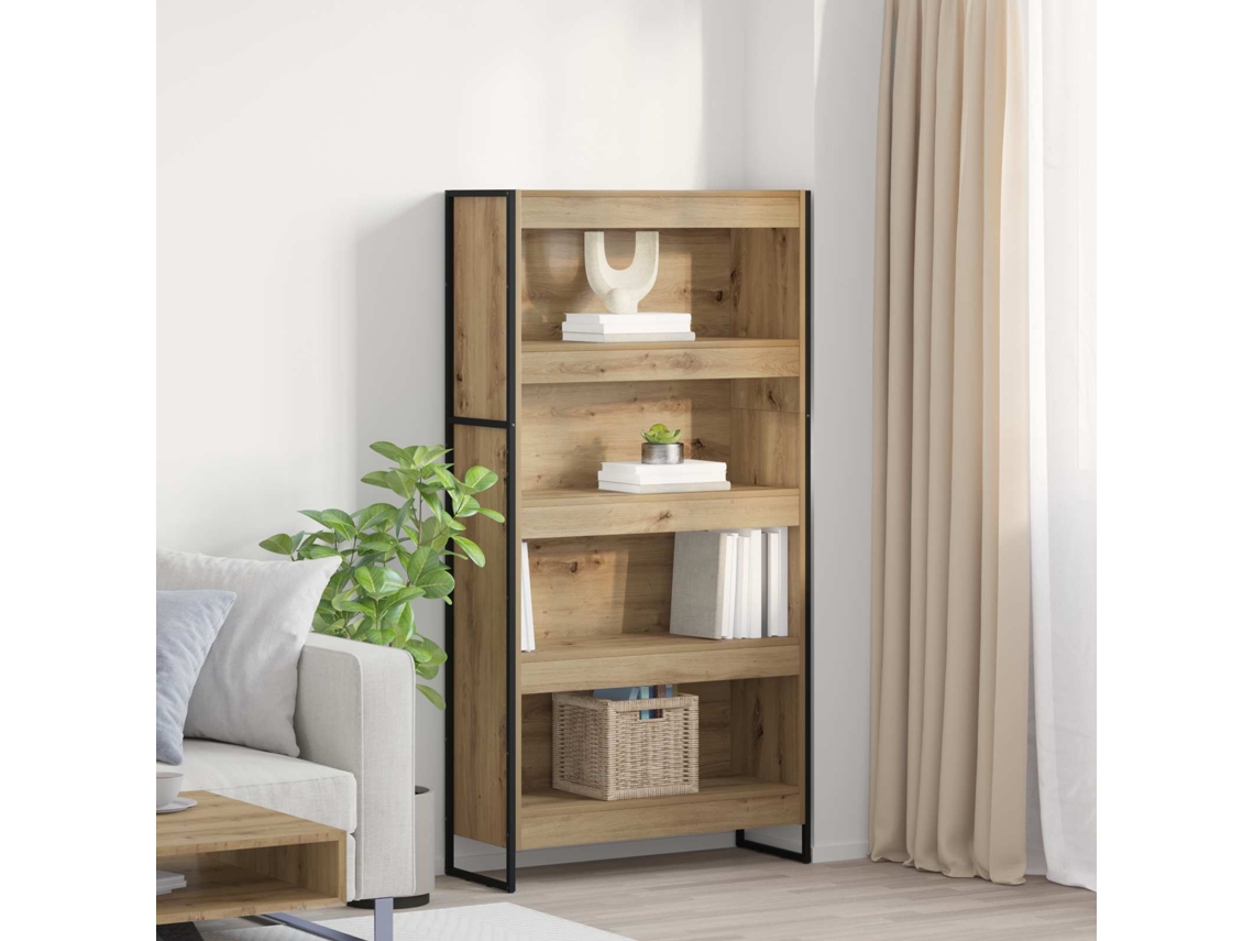 Vidaxl Gabinete De Livros 80 X 30 X 155 Cm Madeira Processada