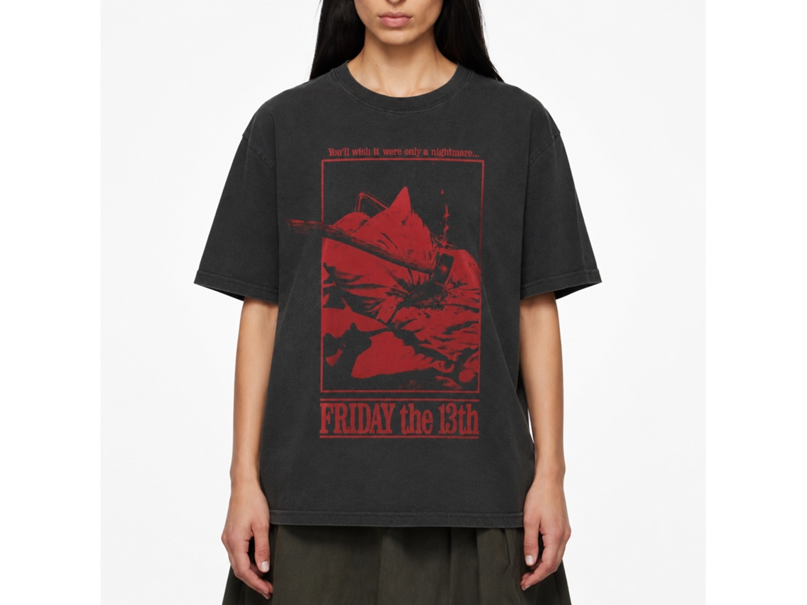 Rockinstone Nightmare On Elm Street Mono Poster Black T-shirt Size:l