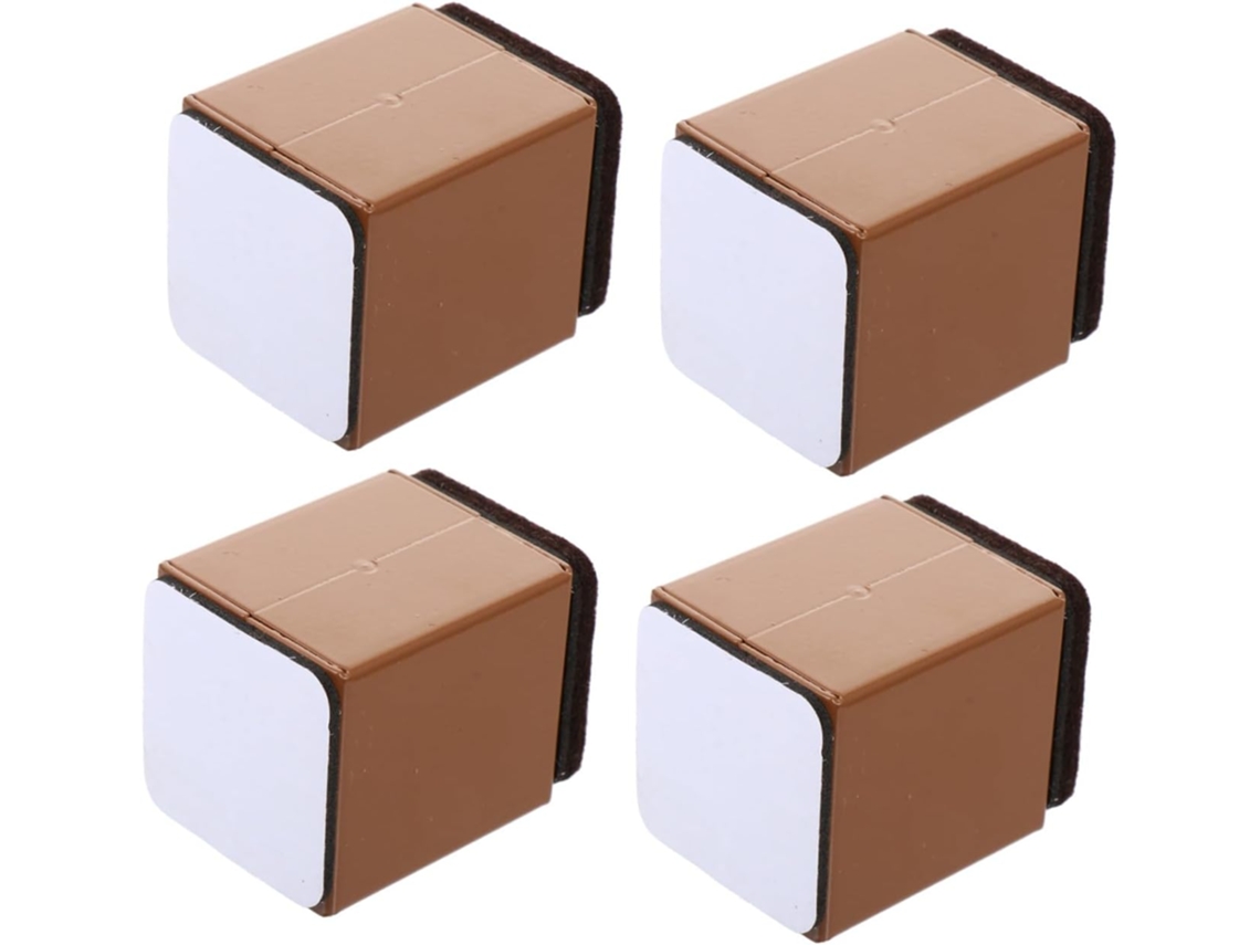 4 Almofadas Elevadoras Quadradas Para Móveis 40x52 (mm) Marrom, Tapetes Para Pés De Móveis