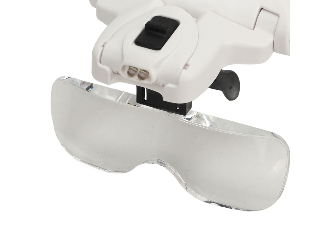 Viseira De Aumento Frontal Com Led, Lâmpada, 5 Lentes Intercambiáveis ​​​​e Lupa De Aumento Para Uso Com As Mãos Livres. Aquaforge