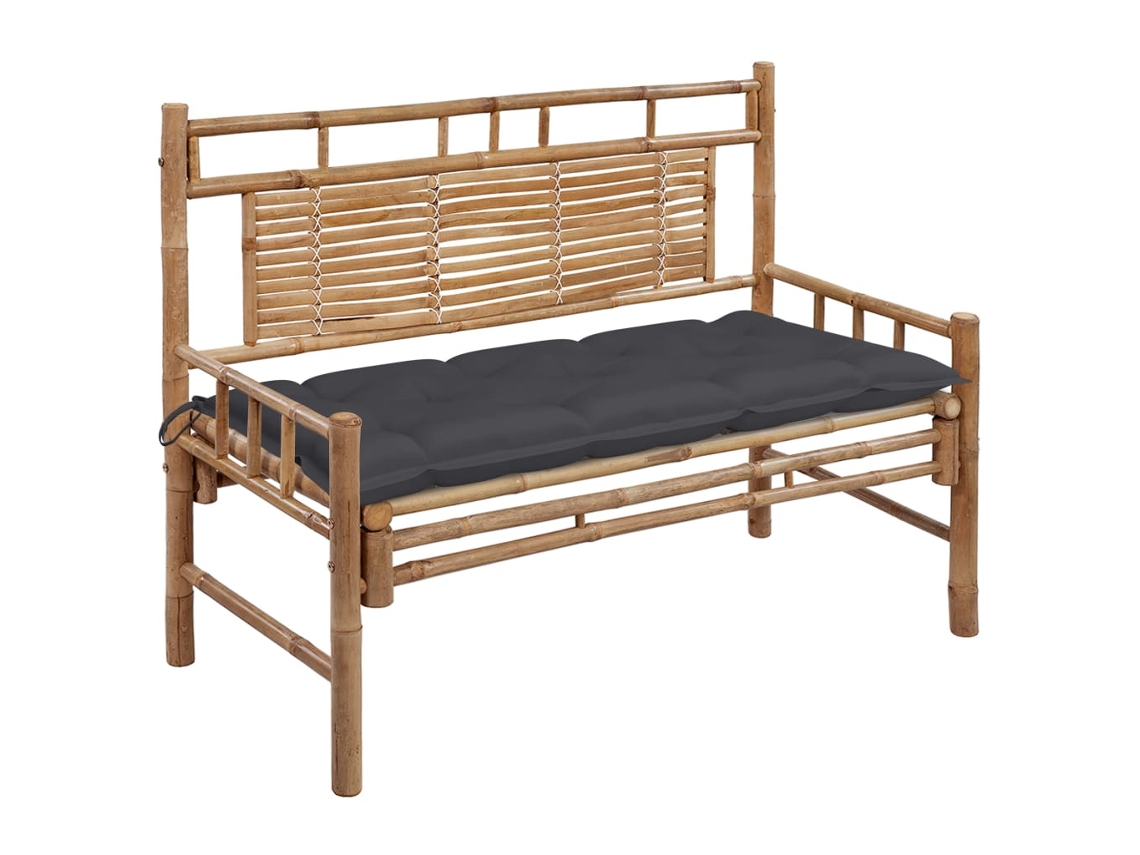 Garden Bench, Garden Benches Vidaxl Antracite Bambu (120 X 50 X 7 Cm)
