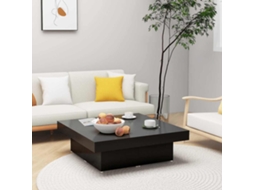 Vidaxl Mesa De Centro 90x90x28 Cm Derivados De Madeira Preto