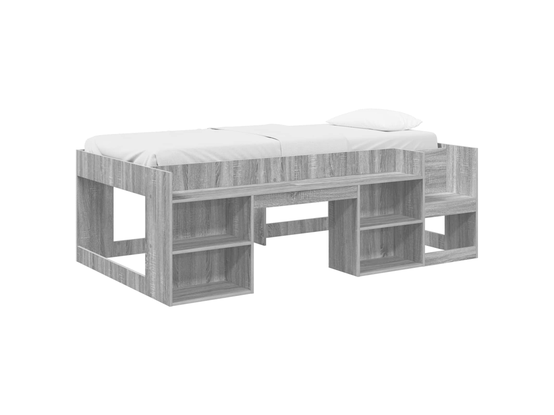 Estrutura de Cama Infantil com Armazenamento MAISON EXCLUSIVE Sonoma Cinzento