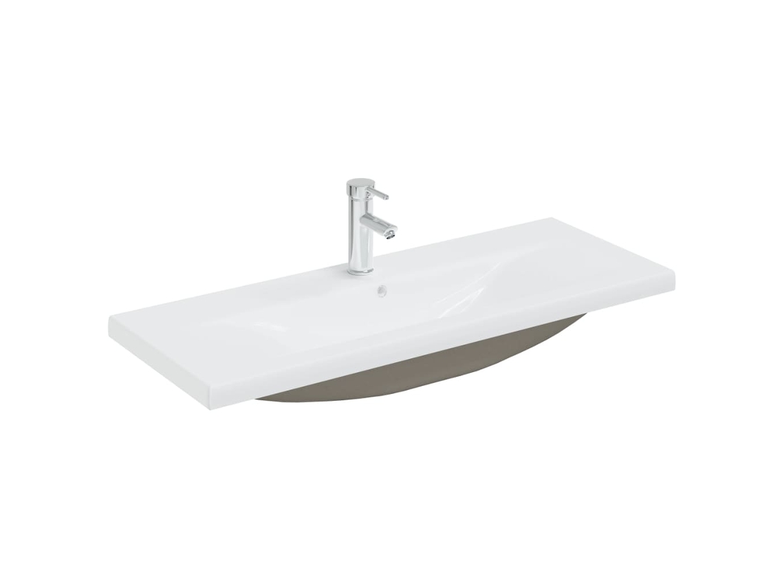 Basin, Basins Vidaxl Branco Cerâmica (101 X 39 X 18 Cm)