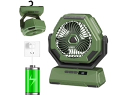 Ventilador De Camping 10000mah, Ventilador Oscilante Recarregável De 90° Com Luz Led, Usb M