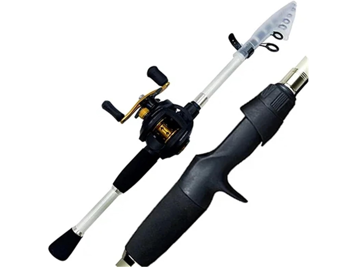 Vara Pesca Telescópica Carbono Portátil Ideal Iniciantes Experientes