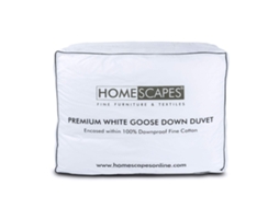 Edredão Homescapes Goose Down Tog Size Algodão Branco (220x260)