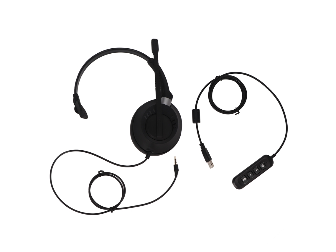 Fone De Ouvido Com Microfone Usb 3.5mm Ruído Redução