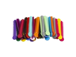 40 Elásticos Coloridos, Ligaduras Para Aparelhos Ortodônticos E Ligaduras.