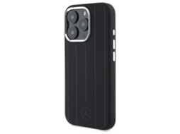 Capa para iPhone 16 Pro MERCEDES Silicone Rígida Preto