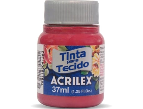 Tinta Acrilex Fosca para Tecido Vermelho Carmim (04140/509 37ml)