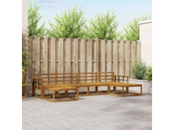 Vidaxl Conjunto De Sofás Para Exterior 6 Unid. Natural