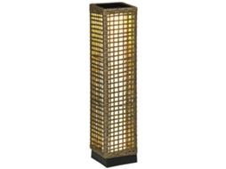 Candeeiro Solar de Vime Vime Pe e Aço Cor Cor de Areia 15,5x15,5x69cm Outsunny