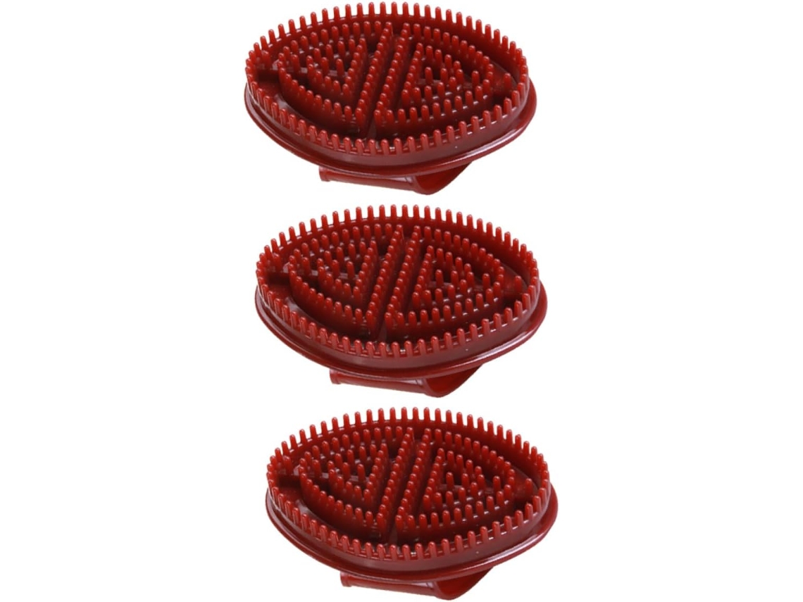 Conjunto De 3 Escovas Multifuncionais Plástico Para Banho, Massagem Esfoliante, Cabelo E Pele