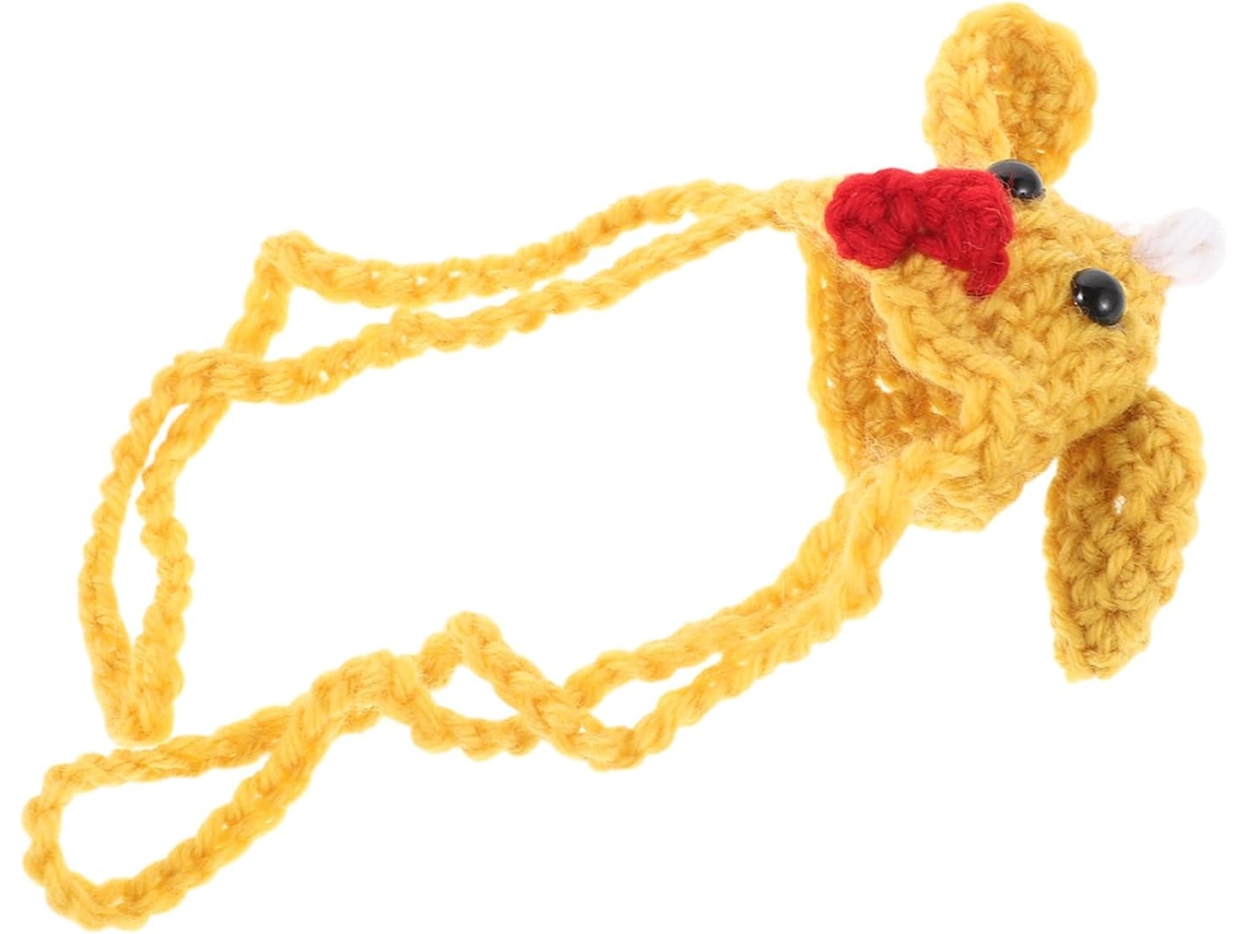Protetor Nasal Unissex Aquecido Em Malha Tricotada, Estampa De Pintinho Amarelo, À Prova De Vento.
