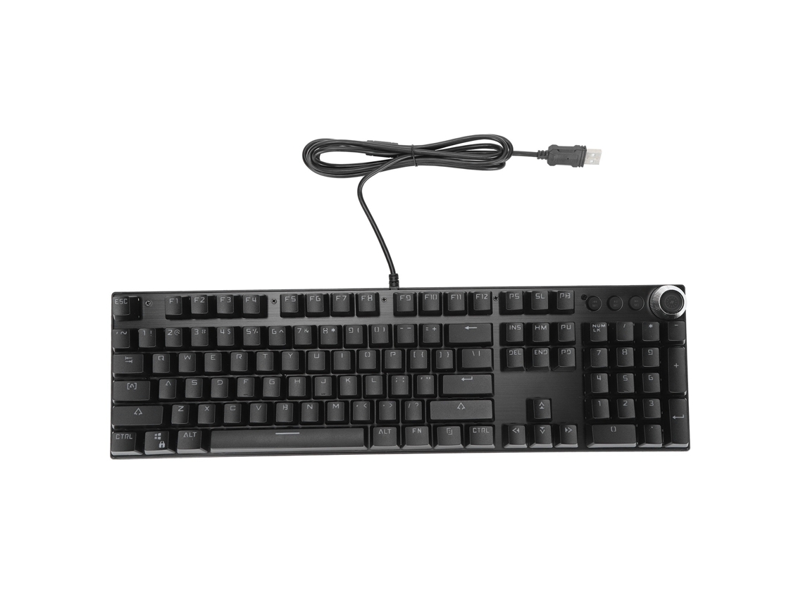 Lurelia Teclado Mecânico 104 Teclas, Usb, Com Fio, Retroiluminação, Cor Verde / Azul Para Pc