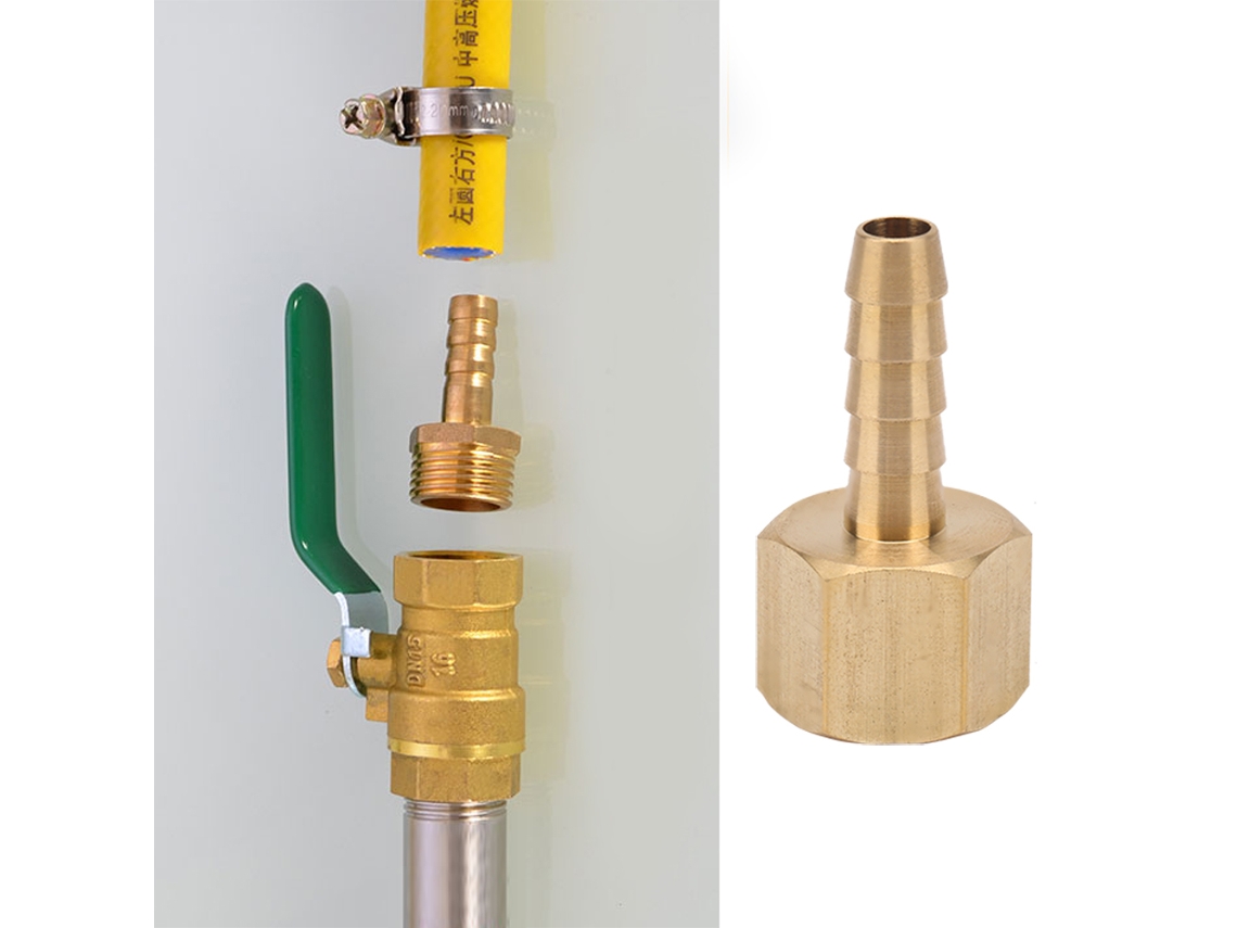 Laxiscreed Conector De Mangueira De Latão Com Rosca Interna Para Mangueira De 1/4"