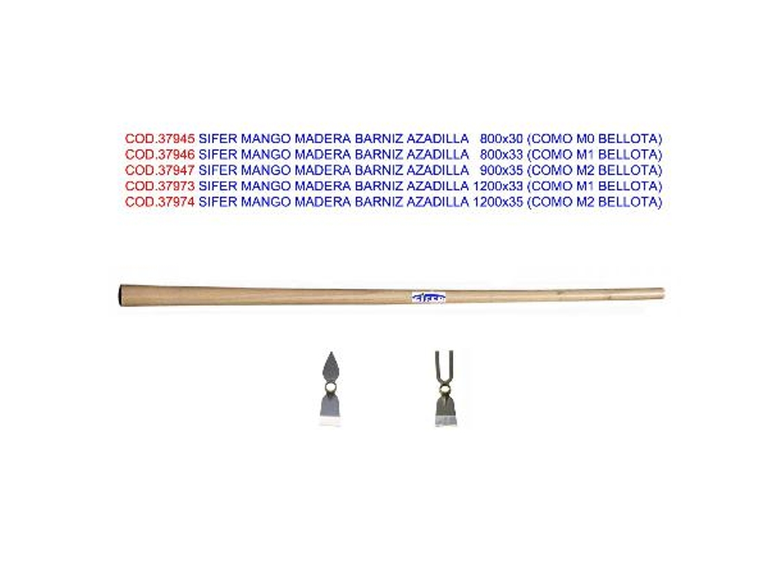 Sifer mango madera barniz azadilla   800x33 (como m1 bellota)