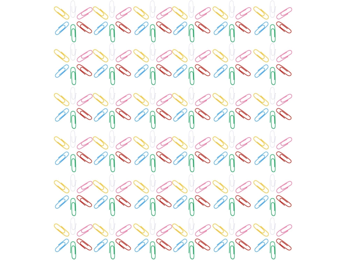 Conjunto de 1200 clipes de papel Lalafina de 33 mm, pequenos e multicoloridos, ideais para mesa, escola e organização.