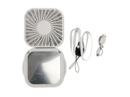Mini Fan Rechargeable Handheld Adjustable Portable With Mirror