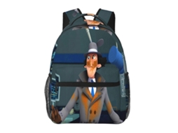 Mochila Inspector Gadget Para Estudantes, Durável E Leve, Com Alça De Ombro Impermeável E Respirável. Olysi Shop
