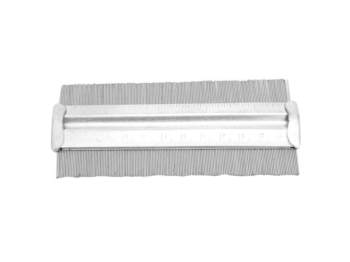 Medidor de perfil de aço de 125 mm, medidor de contorno irregular, duplicador para marcação em madeira.