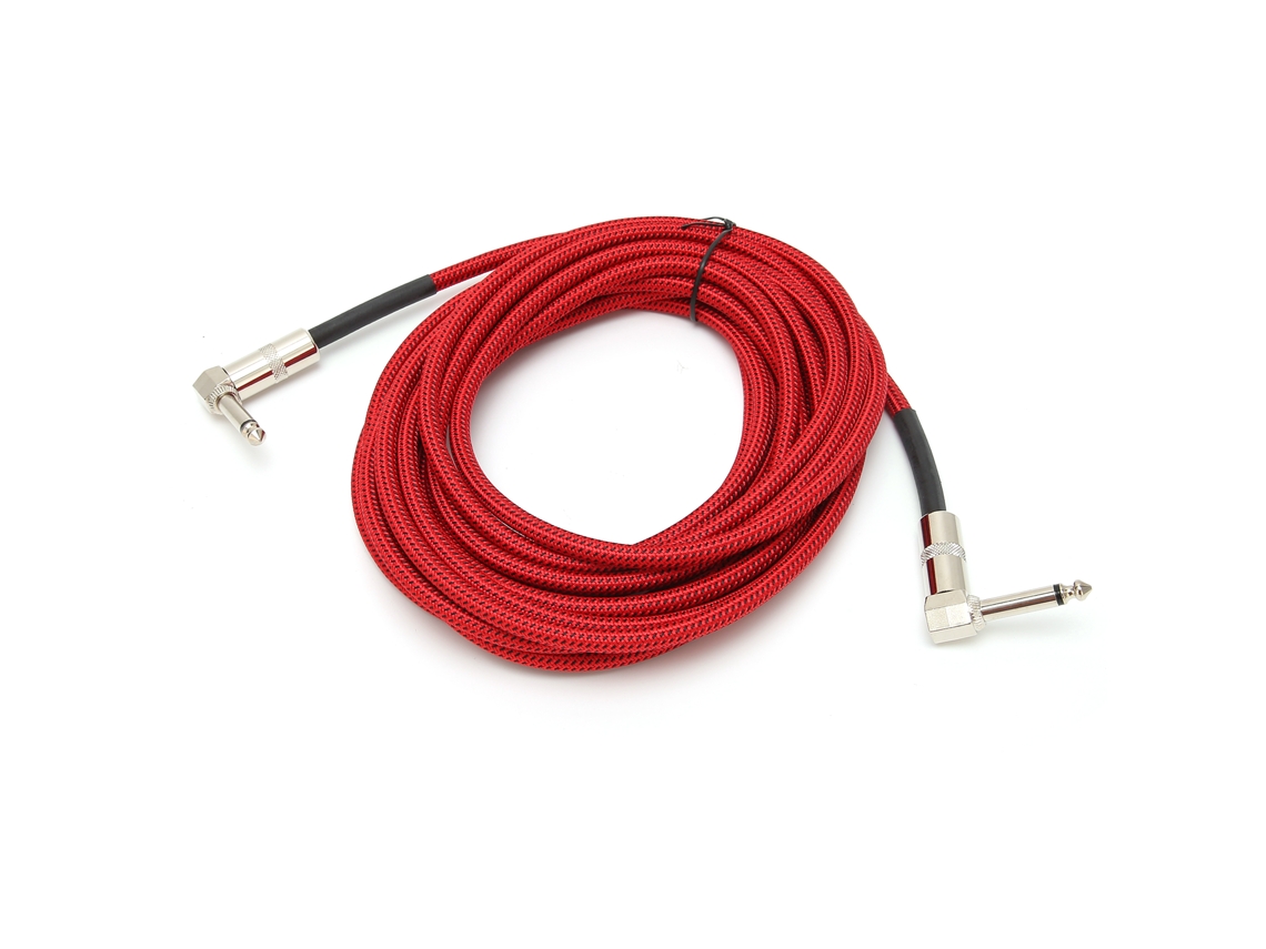 Cable de Áudio para Guitarra 6,35 Mm e 6 M para Instrumentos Musicais e Cordas