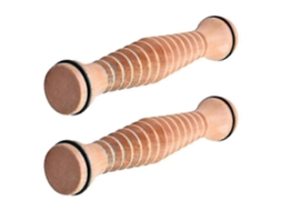 Massageador De Pés Com Rolos Madeira (2 Peças) Para Relaxamento E Alívio Da Dor Nos Pés.