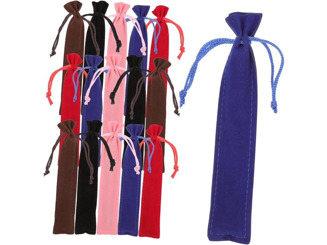 Conjunto de 20 cantis de armazenamento em flanela com cordão, leves e fáceis de transportar, ideais para diversas finalidades.