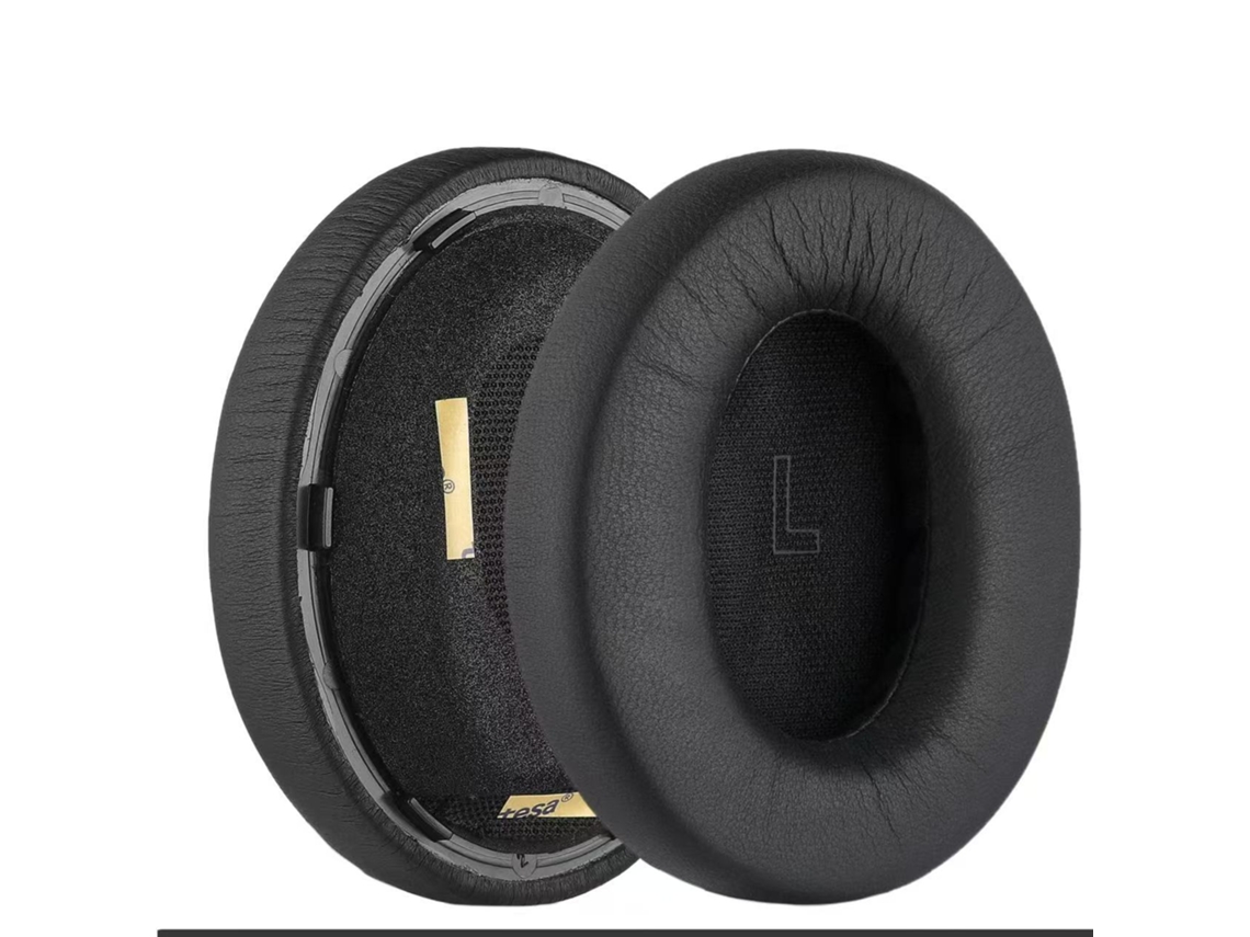 Almofada para Auscultadores BOSE QUIETCOMFORT ULTRA de Orelhas de Espuma Macia Pele de Carneiro Preto XIAOMOYU