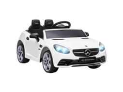 Carro Elétrico Infantil com 12v Faróis Led Buzina Música e Abertura de Porta na Cor Branco VOLTEDGE