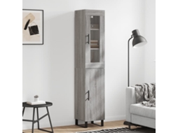 Armario alto 34,5x34x180 cm Madera procesada Gris Sonoma