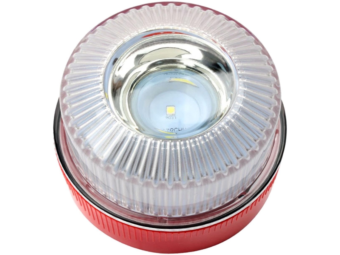 Luz De Advertência Led Genérica, Base Redonda, Luz De Emergência Para Carros, Guinchos E Limpa Neves, Vermelha E Branca