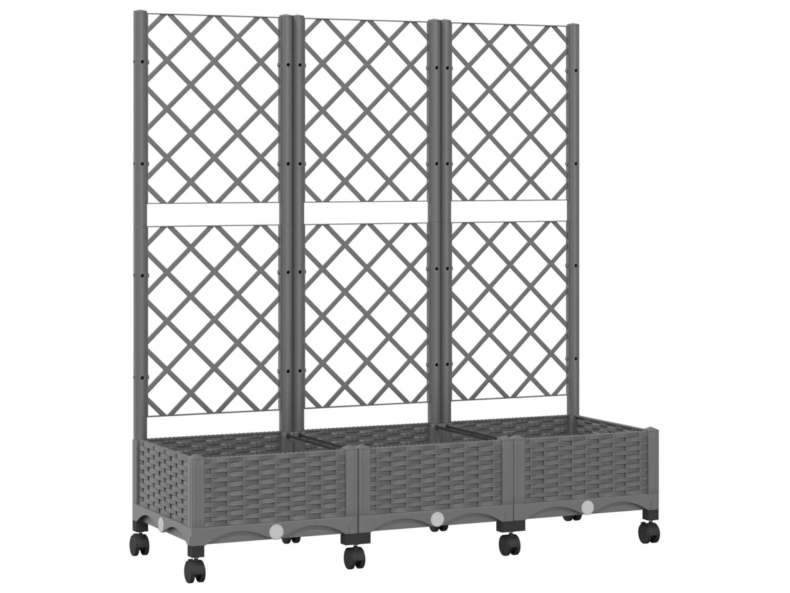 Conjunto 1 Cama Elevada Vidaxl Cinzento-claro Polipropileno (120 X 40 X 131,5 Cm)