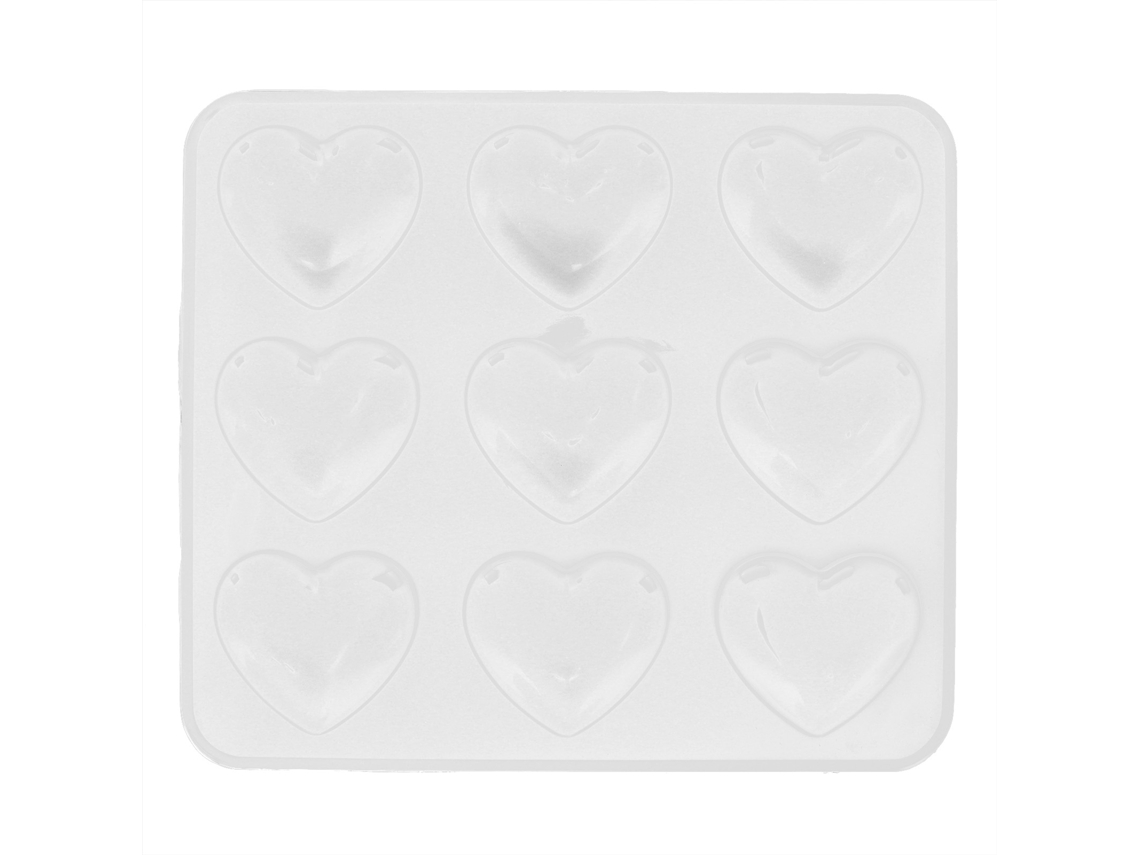 Molde De Silicona Corazón Com 9 Compartimentos Para Assar Bolos - Ferramenta Diy Para Casa