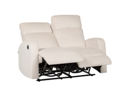 Sofá De 2 Lugares Beliani Verdal De Veludo Creme 133x73x100