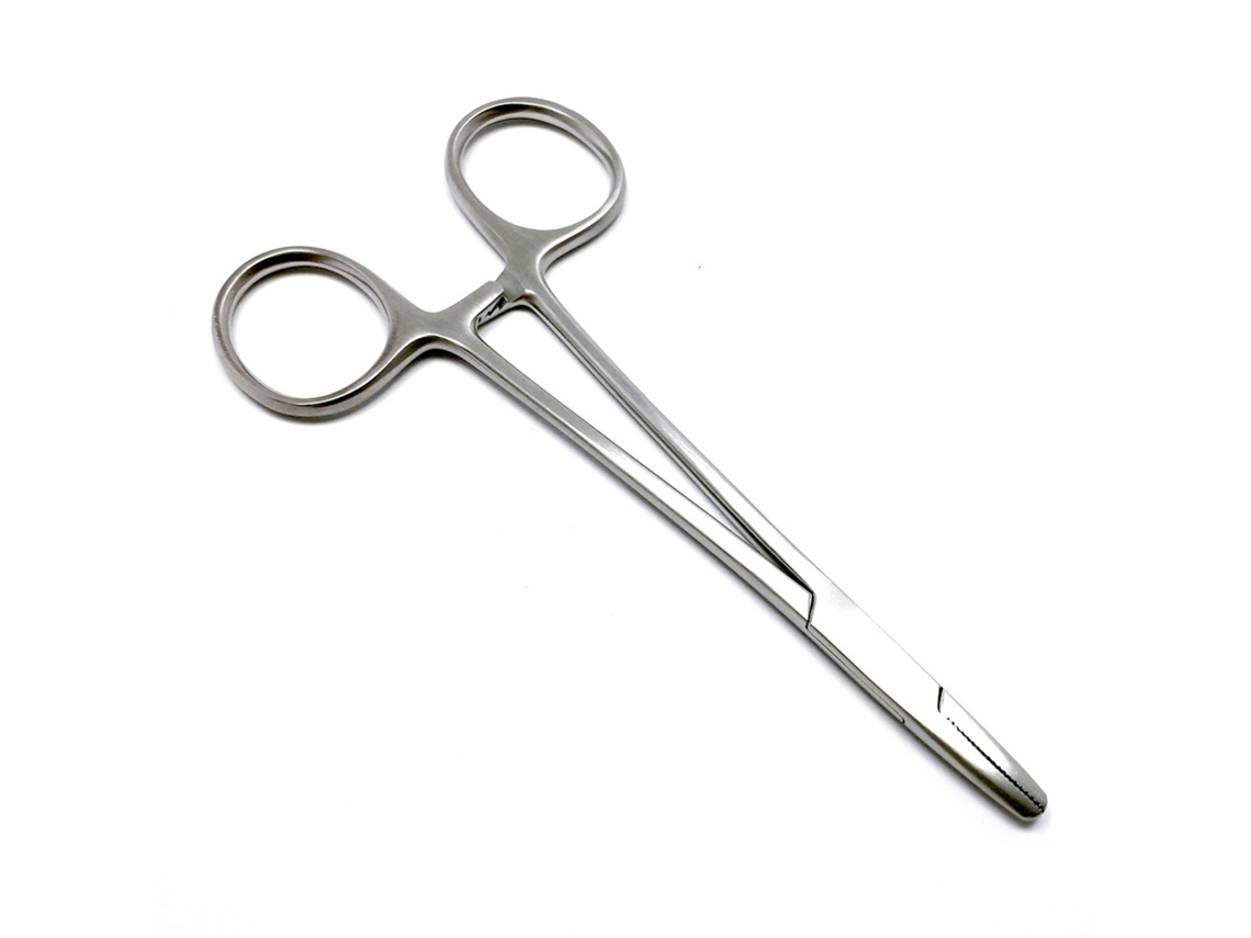 2026 pinza Portaagujas de Acero Inoxidable Con Dientes Reutilizable Duradera 12.5cm para Animales