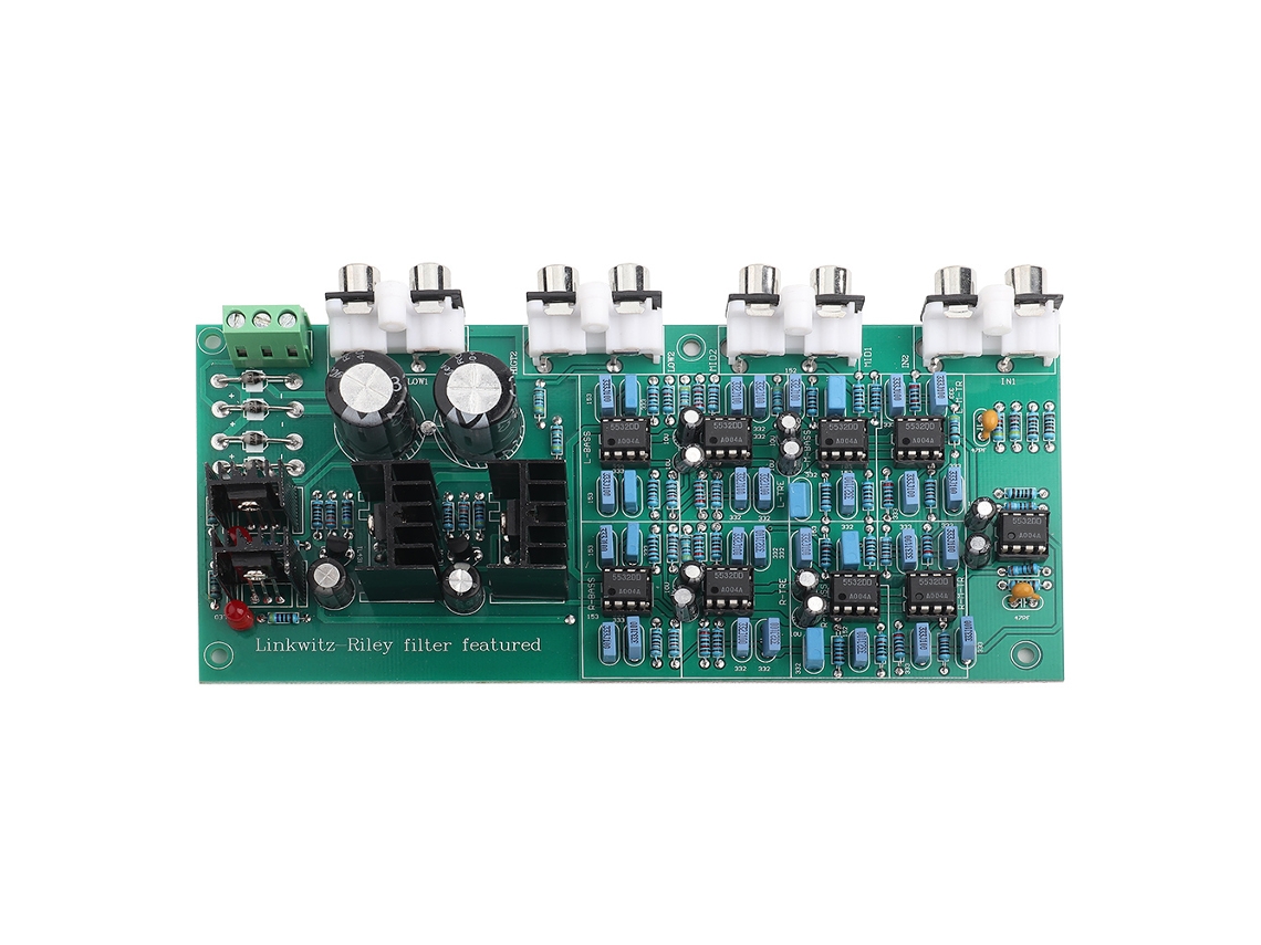 Placa Divisora de Frequências Linkwitz Riley 3 Vias 6 Canais 310Hz/3.1kHz com NE5532