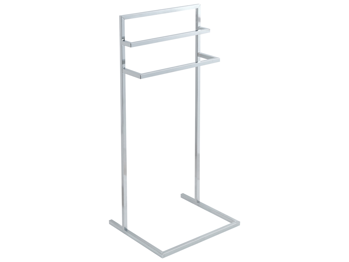 Toallero De Pie Beliani Melincue De Hierro Plateado 40x35x87