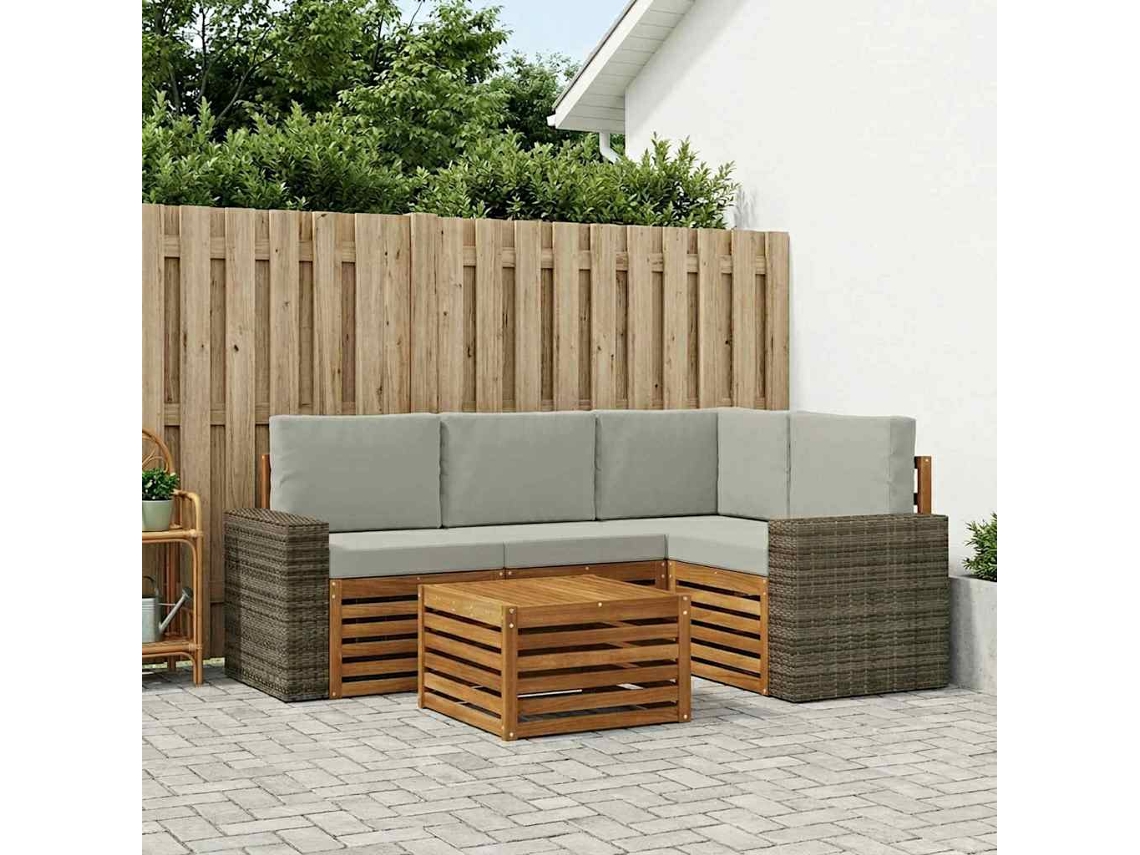 Vidaxl Conjunto De Sofás Para Exterior 5 Unid. Poliéster