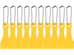 Ferramentas De Raspadinha De Bilhetes De Loteria De Plástico Amarelo, Pacote Com 10 Unidades.