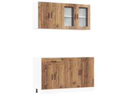 Conjunto de 4 Armários de Cozinha Madeira Velha MAISON EXCLUSIVE