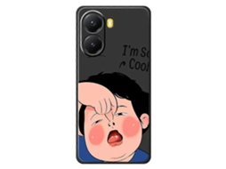 Capa Tkdaddy Para Xiaomi Redmi Turbo 4 5g / Poco X7 Pro 5g Com Estampa De Criança E Bordas Retas Em Tpu, Preta