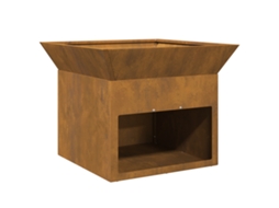 Conjunto 1 Fire Pit Para Exterior Vidaxl Cobre Aço (50 X 50 X 40 Cm)