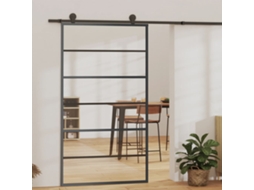 Vidaxl Porta Deslizante C/ Conj Ferragens 102x205cm Vidro Esg/alumínio