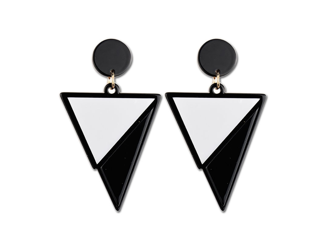 Brincos De Pingente Triangular De Acrílico Moda Exagerada Decoração Feminina