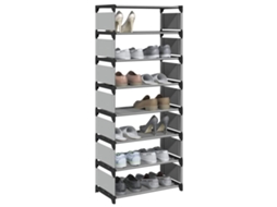 Vidaxl Sapateira 8 Camadas 54x28x124 Cm Tecido Não Tecido Cinzento