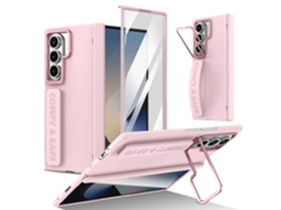 Capa Chrui Para Samsung Galaxy Z Fold 7, Com Alça De Pulso E Suporte Para Lente (compatível, Rosa)
