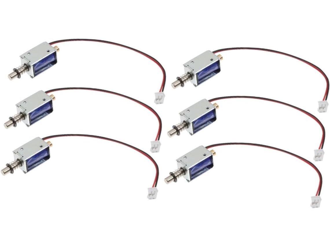 Conjunto De 6 Mini Eletroímãs Solenoides Push-pull Para Máquinas De Venda Automática E Equipamentos