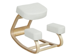 Cadeira de escritório BTFORUS ergonômica com rodízios, almofada lombar, apoio para cabeça e pés retrátil, cinza, 62x68x117-127 cm